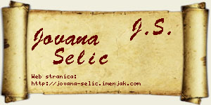 Jovana Selić vizit kartica